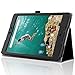 Google Nexus 9 Case - HOTCOOL Ultra Slim Lightweight [New PU-Leather] Case For 2014 Edition HTC Google Nexus 8.9-Inch Tablet(With Smart Cover Auto Wake/Sleep), Black