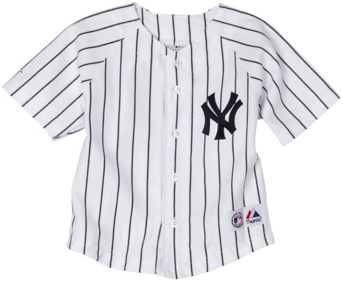MLB Boys' New York Yankees Derek Jeter Button Down Jersey with Name & Number (Navy, 18/20)
