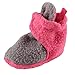 Luvable Friends Unisex Baby Fleece Booties, Gray Pink, 0-6 Months