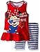Disney Girls' 2 Piece Minnie Americana Bike Short Set