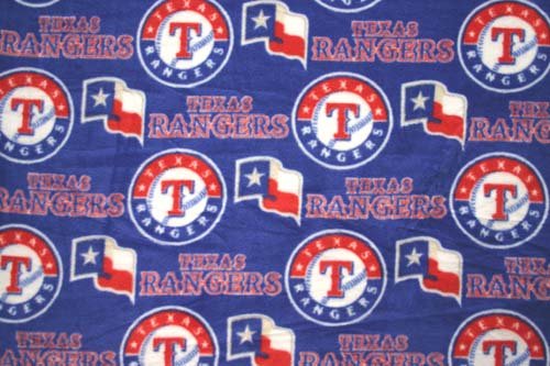 MLB Fleece Fabric-Texas Rangers