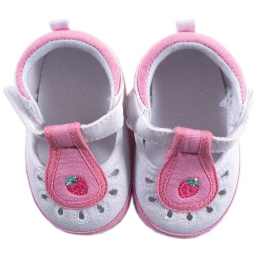 External hard drive:Luvable Friends Girl's Cut-Out Shoe for Baby, Strawberry, 0-6 Months