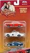Dukes of Hazzard Hazzard County Car Set Orange, White, Blue