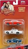  : Dukes of Hazzard Hazzard County Car Set Orange, White, Blue