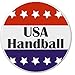 USA Handball Red White Blue Stars 2.25