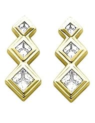 Pair of 14K Yellow Gold Diamond Earrings - 1.00 Ct. -- LIFETIME WARRANTY