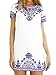 Choies Women's Tile/Floral Print Short Sleeve Keyhole Back Shift Dress