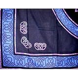 Cotton Celtic Tye Dye Knot Print Tapestry