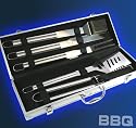 BBQ Grillbesteck Besteck im Aluminium Koffer Grill Modell ELECSA 1510