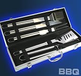 BBQ Grillbesteck Besteck im Aluminium Koffer Grill original ELECSA 1510