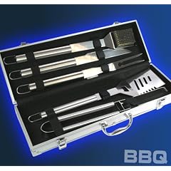 BBQ Grillbesteck Besteck im Aluminium Koffer Grill Modell ELECSA 1510