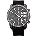 2013newestseller 1pcs Black Casual Mens Womens 3 Eyes Big Dial Quartz Wrist Watches