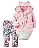 カーターズ Carter's フリース カーディガン 3点セット 3-Piece Fleece Cardigan Set NB (50-55cm) [並行輸入品]