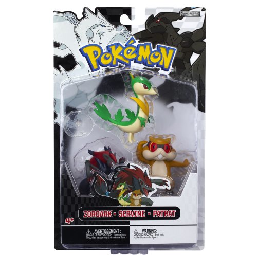 Pokemon Figure Multipack B&W Series #3 Servine, Patrat And Zoroark Picture
