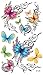 Supperb® Temporary Tattoos - Elegant, Colorful Butterflies Tattoo (Set of 2)