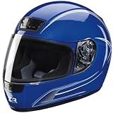 Z1R Phantom Warrior Full Face Motorcycle Helmet Blue Extra Large