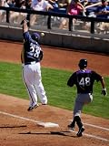 Colorado Rockies v Milwaukee Brewers, PHOENIX, AZ Photographic Poster Print by Kevork Djansezian, 18x24