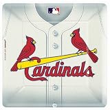 Costumes 203831 St. Louis Cardinals Baseball- Square Banquet Dinner Plates