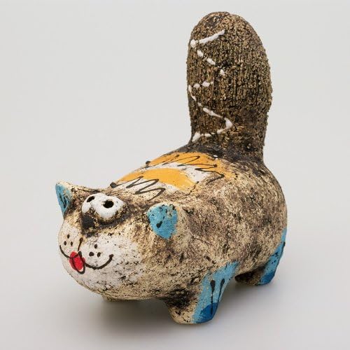 Beaver Cat Decorative Clay Figurine, Dekorativnye Izdelija Iz Gliny,max the Pug Decorative Clay Figurine, 4.5 X 4.5'' (12 X 12 Cm), Ceramic