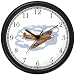 British Spitfire, WWll Fighter Plane Wall Clock by WatchBuddy Timepieces (Black Frame) Image