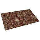 Drymate 12-Inch by 20-Inch Pet Bowl Place Mat with Leopard Imprint Design, Small/Medium
