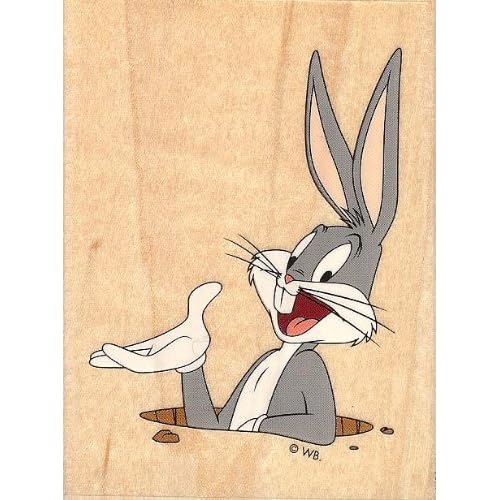 Looney Tunes Large Bugs Bunny Rabbit Hole Wood Mounted