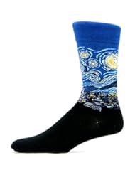 Apparel: Hot Sox Mens Starry Night Sock, Fits Shoe Size 6 - 12.5 - Hot Sox Mens Socks