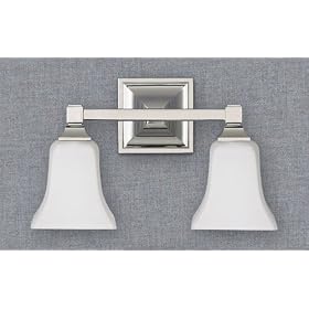 Murray Feiss American Foursquare VS12402-PN Reversible 2-LT 200w (9"H x 14"W) Vanity Light in Nickel