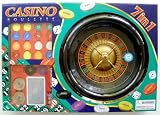 7 In 1 Casino Games Set With 10" Roulette Wheel