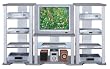 Grey/Silver Entertainment Center By Coaster Furniture