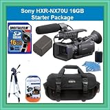 Sony HXR-NX70U NXCAM Compact Camcorder with 96GB Flash Memory Starter Package Includes NPFV70 Battery, 16GB SDHC Memory Card + More!!!!