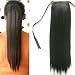 Stunning Dark Brown Straight clip in on synthetic ponytail hair extension