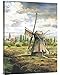 Global Gallery GCS-115768-2432-142 "Francis Mastrangelo Brouwers Windmill" Gallery Wrap Giclee on Canvas Print Wall Art