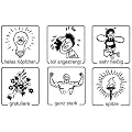 Elbi Lehrerstempel Set: Besondere Belobigungen | Stempelset, Bildstempel, Holzstempel, Heftstempel