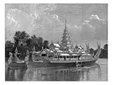 IMAGE OF Engraving of the State Barge of the King of Burmah, from the Graphic, 13th March 1875 Stretched Canvas Poster Print, 18x24