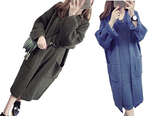 一茶先生 レディース フリーサイズ ワンピース カーディガン コート 秋 冬 かわいい エレガント シンプル 無地 カラー