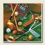 Antique Golf, Set of 4 Absorbent Ceramic Coasters
