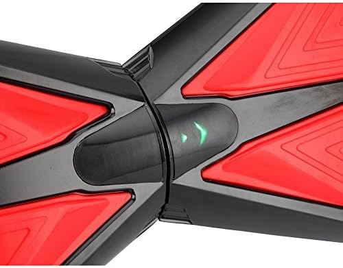 Fish Smart Self Balancing Scooters Drifting Board Electric Scooter with Bluetooth Speaker LED Light 8" Two Wheel (black+red)