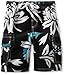 Kanu Surf Boys' Barracuda Quick Dry UPF 50+ Beach Swim Trunk, Oahu Black, 10/12