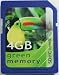 4 GB SD green memory SDHC Card Class 6 Retail Speicherkarte f&uuml;r Canon PowerShot G10 / G9 / SX110 IS / SX100 IS / SX10 IS / SX1 IS / E1 / A2000 IS / A1000 IS / A590 IS / A470