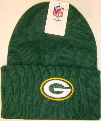 Green Bay Packers NFL Long Beanie Knit Cap Caps Hat Hats Reebok Team Apparel
