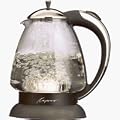 Capresso 259.03 H2O Plus Glass Water Kettle, Polished Chrome