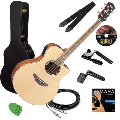 Yamaha APX500II Guitar STAGE BUNDLE w/ Hard Case, Capo & Strap On Sale