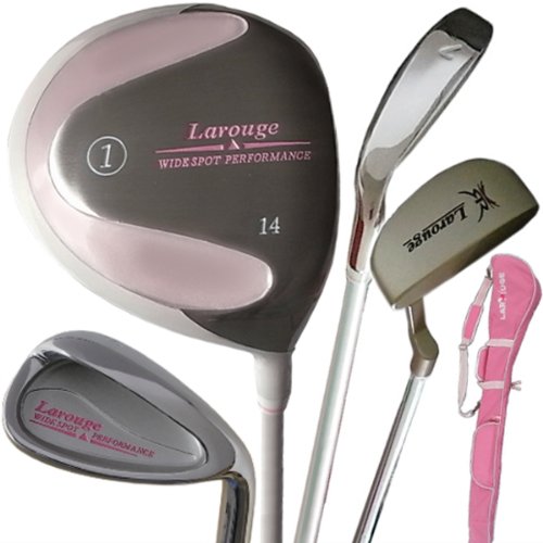 【送料無料】【お手軽ちょこっとゴルフ入門】ラルージュOTレディース4本セット クラブケース付 L 9980円