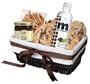 Geoff & Drew's Gift Basket of 6 Fresh Baked Chocolate Chunk Cookies, Pretzels, Chocolate Dipping Sauce & MetroMint Chocolate Mint Water