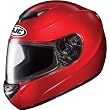 HJC Metallic Men's CS-R2 Street Motorcycle Helmet w/ Free B&F Heart Sticker Bundle - Candy Red / X-Large