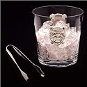 Arthur Court Bulldog Ice Bucket w/ Tongs