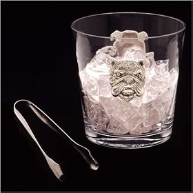 Arthur Court Bulldog Ice Bucket w  Tongs by Arthur Court Designs