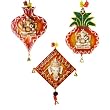 Ganesh Wall Hanging with Mounted with Small Ganesh Statue