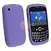 Blackberry Curve 8520 Embossed Silicon Skin Case - Purple Lavender OEM Original HDW-24539-001 thumb